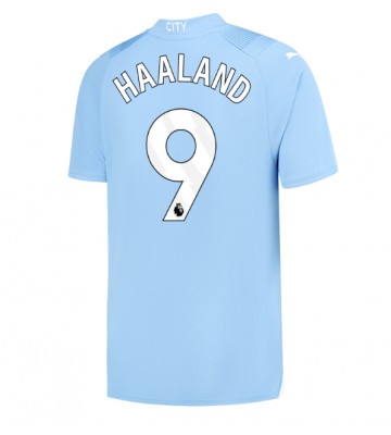 Manchester City Erling Haaland #9 Hemmatröja 2023-24 Kortärmad